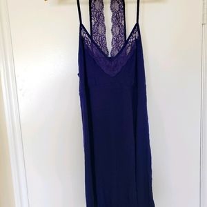 Empire waist lacy blue negligee